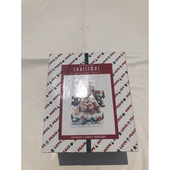 Vintage Christmas Around the World Music Box Magnetic Flossie Family Singers - Picture 1 of 8